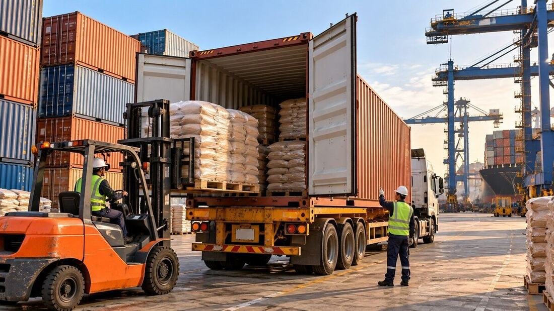 Container stuffing and logistics service at portside terminal